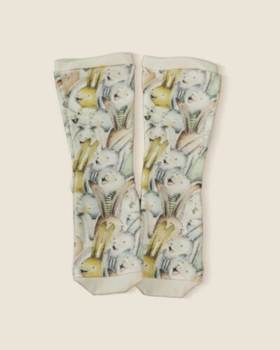 "Rainbow Rabbits" Socks