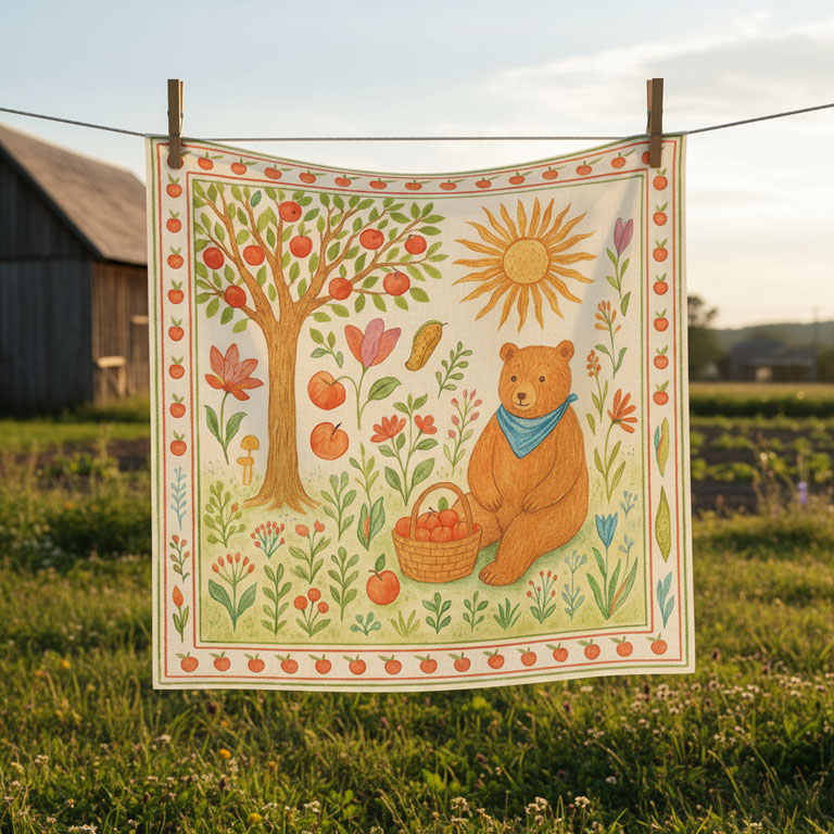 Cobija Oso Goloso - 100% Algodón - Personalizable - Imagen 3