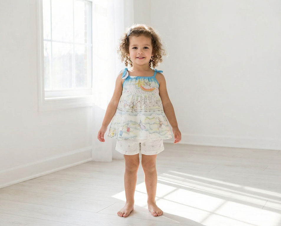 Bailarina Set Conejos Arcoíris