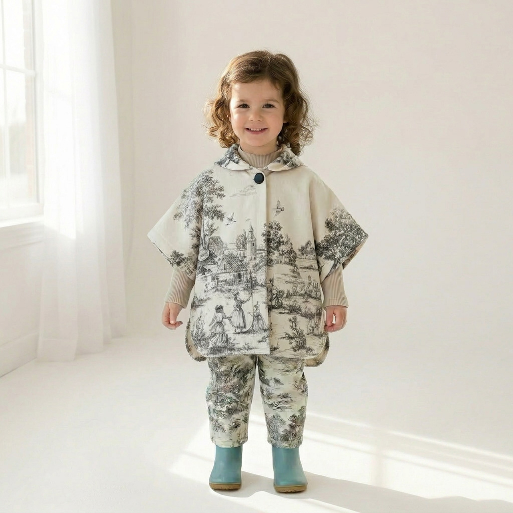 Poncho Doble Cara Madriguera del Conejo